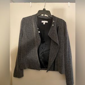 New York & Company grey tweed blazer with zipper. Size XS.